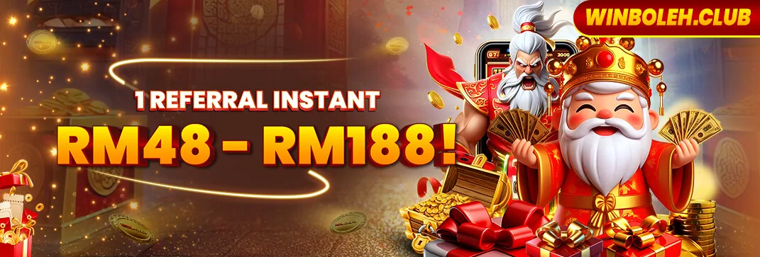 Winboleh Instant Referral RM48 to RM188